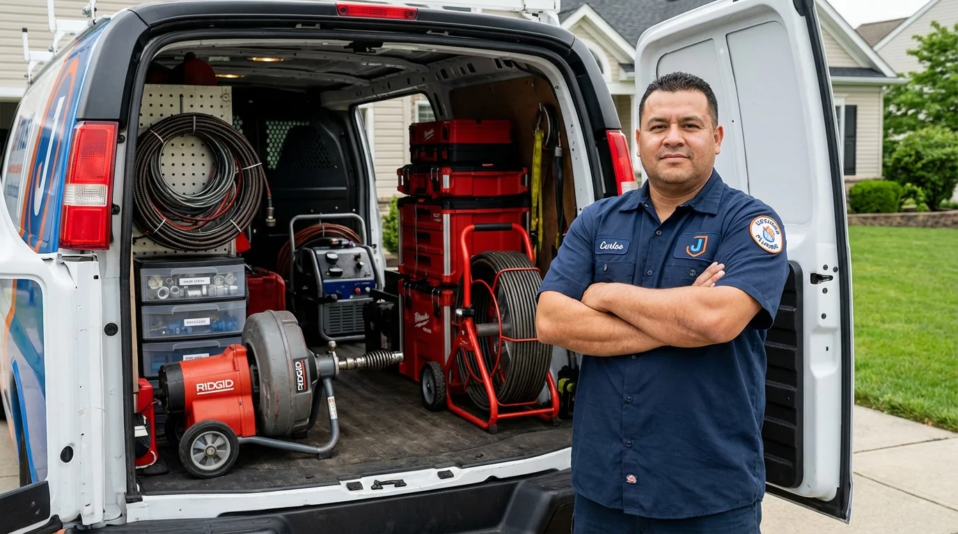 Professional drain cleaning equipment and Johns Plumbing LLC plumber in Umatilla