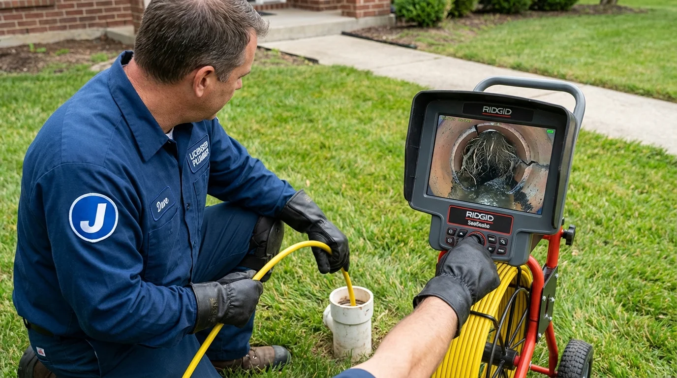 Sewer camera inspection being performed by Johns Plumbing LLC in Umatilla